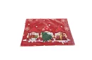 Culoar de Crăciun lung 220 x 40 cm – roșu cu spiriduși