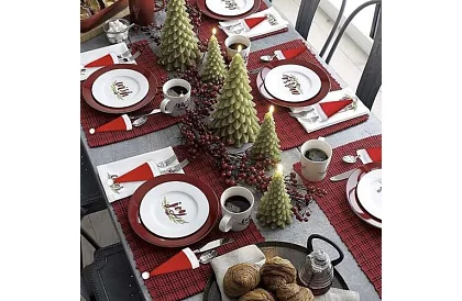 Buzunar de Crăciun pentru tacâmuri – set de 12 bucăți