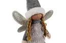 Zâna de Crăciun argintie cu aripi – 40 cm