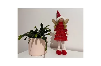 Zgarda roșie de Crăciun cu aripi – 40 cm