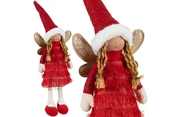 Zgarda roșie de Crăciun cu aripi – 40 cm