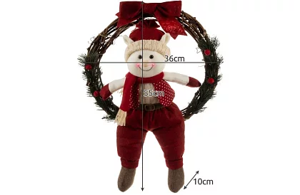 Coroana de Crăciun pentru ușă ELF – 36 × 55 cm