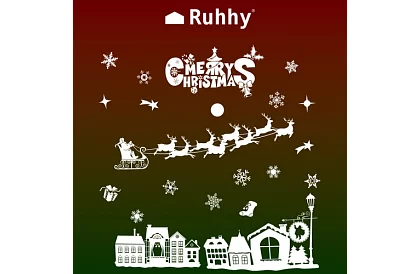 Autocolante de Crăciun pentru fereastră – Merry Christmas