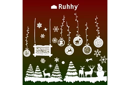 Autocolante de Crăciun pentru fereastră – Christmas Time