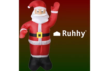 Moș Crăciun gonflabil de 180 cm cu iluminare LED și compresor