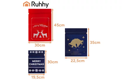 Sacouri decorative pentru cadouri de Crăciun – 8 buc.