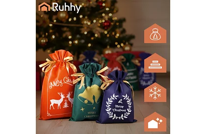 Sacouri decorative pentru cadouri de Crăciun – 8 buc.