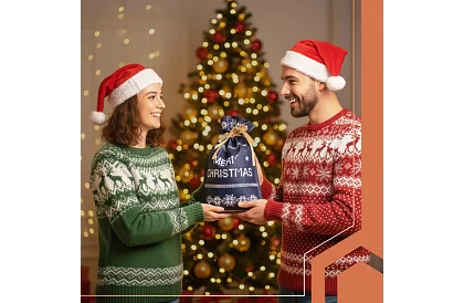 Sacouri decorative pentru cadouri de Crăciun – 8 buc.