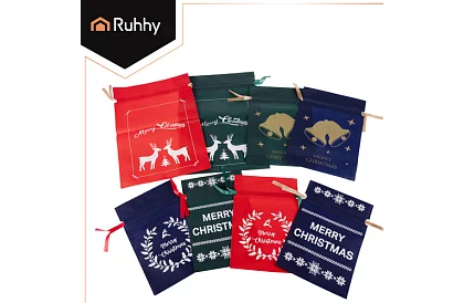 Sacouri decorative pentru cadouri de Crăciun – 8 buc.