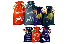 Sacouri decorative pentru cadouri de Crăciun – 8 buc.