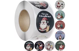 Autocolante de Crăciun pe rolă – 500 bucăți