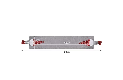 Culoar de Crăciun lung cu spiriduș 215 x 34 cm