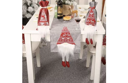 Culoar de Crăciun lung cu spiriduș 215 x 34 cm
