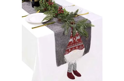 Culoar de Crăciun lung cu spiriduș 215 x 34 cm