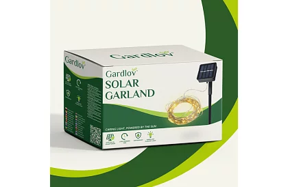 Lanț solar decorativ exterior 15 metri – alb cald