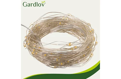 Lanț solar decorativ exterior 15 metri – alb cald