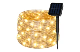 Lanț solar decorativ exterior 15 metri – alb cald