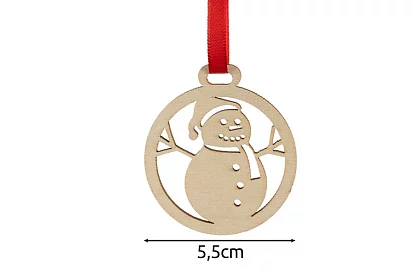 Ornamente de Crăciun din lemn 36 bucăți