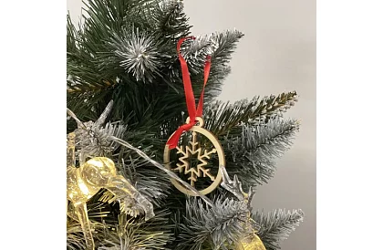 Ornamente de Crăciun din lemn 36 bucăți