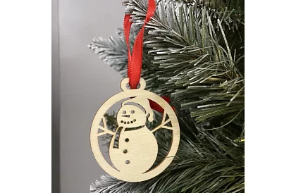 Ornamente de Crăciun din lemn 36 bucăți