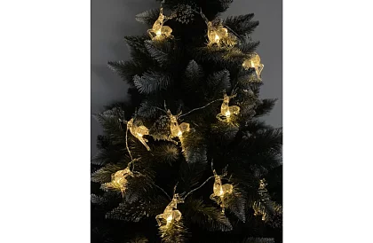 Șir de LED-uri de Crăciun cu baterii 145 cm - Ghirlandă luminoasă cu reni