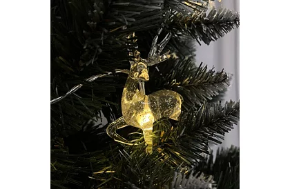 Șir de LED-uri de Crăciun cu baterii 145 cm - Ghirlandă luminoasă cu reni