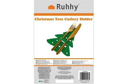 Buzunar de Crăciun pentru tacâmuri 12 buc – brad