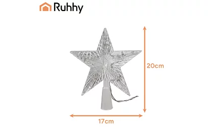 LED stea pe bradul de Crăciun – alb cald