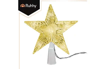 LED stea pe bradul de Crăciun – alb cald