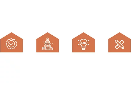 LED stea pe bradul de Crăciun – alb cald