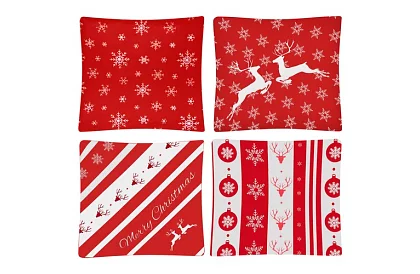 Pernă decorativă 40x40 cm – 4 bucăți sărbători fericite