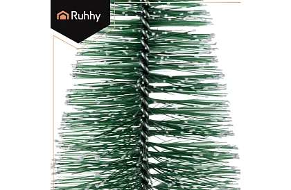 Mini brad Christmas trees - set of 3 snow-covered trees