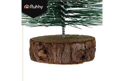 Mini brad Christmas trees - set of 3 snow-covered trees