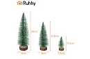 Mini brad Christmas trees - set of 3 snow-covered trees