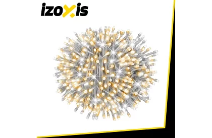 Cortina LED de Crăciun - ploaie 100 LED exterior - 6m alb cald