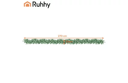 Lanț de Crăciun dens - ghirlandă verde-albă 270 cm