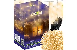 Cortina LED de Crăciun - ploaie 500 LED exterior - 20m alb cald