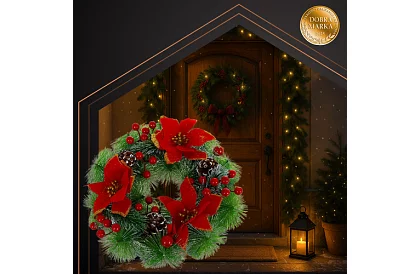 Coroana de Crăciun pentru ușă, masă - 30 cm