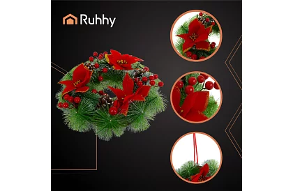 Coroana de Crăciun pentru ușă, masă - 30 cm