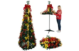 Pom de Crăciun artificial pliabil 180 cm – decorat
