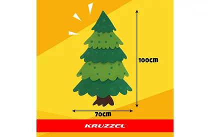 Pom de brad de Crăciun din fetru pentru perete cu iluminare LED