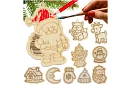 Decorațiuni de Crăciun din lemn pentru completare 24 buc