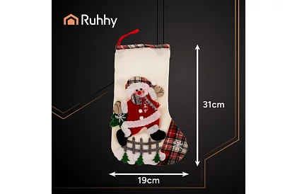 Sosete decorative de Crăciun - set de 4 bucăți cu diferite motive