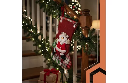 Sosete decorative de Crăciun - set de 4 bucăți cu diferite motive