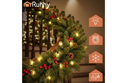 LED ghirlandă luminoasă cu LED-uri pe baterii – 270 cm