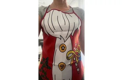 Șorț de bucătar-șef - motiv de Crăciun