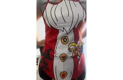 Șorț de bucătar-șef - motiv de Crăciun