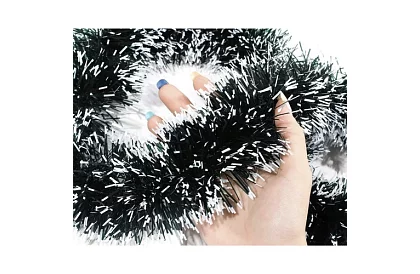 Lanț lung de Crăciun – ghirlandă alb-verde de 6 metri