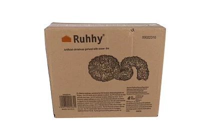 Lanț lung de Crăciun – ghirlandă alb-verde de 6 metri