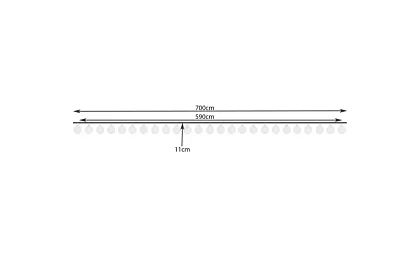 Lanț solar decorativ exterior Balls – 7 metri, multicolor